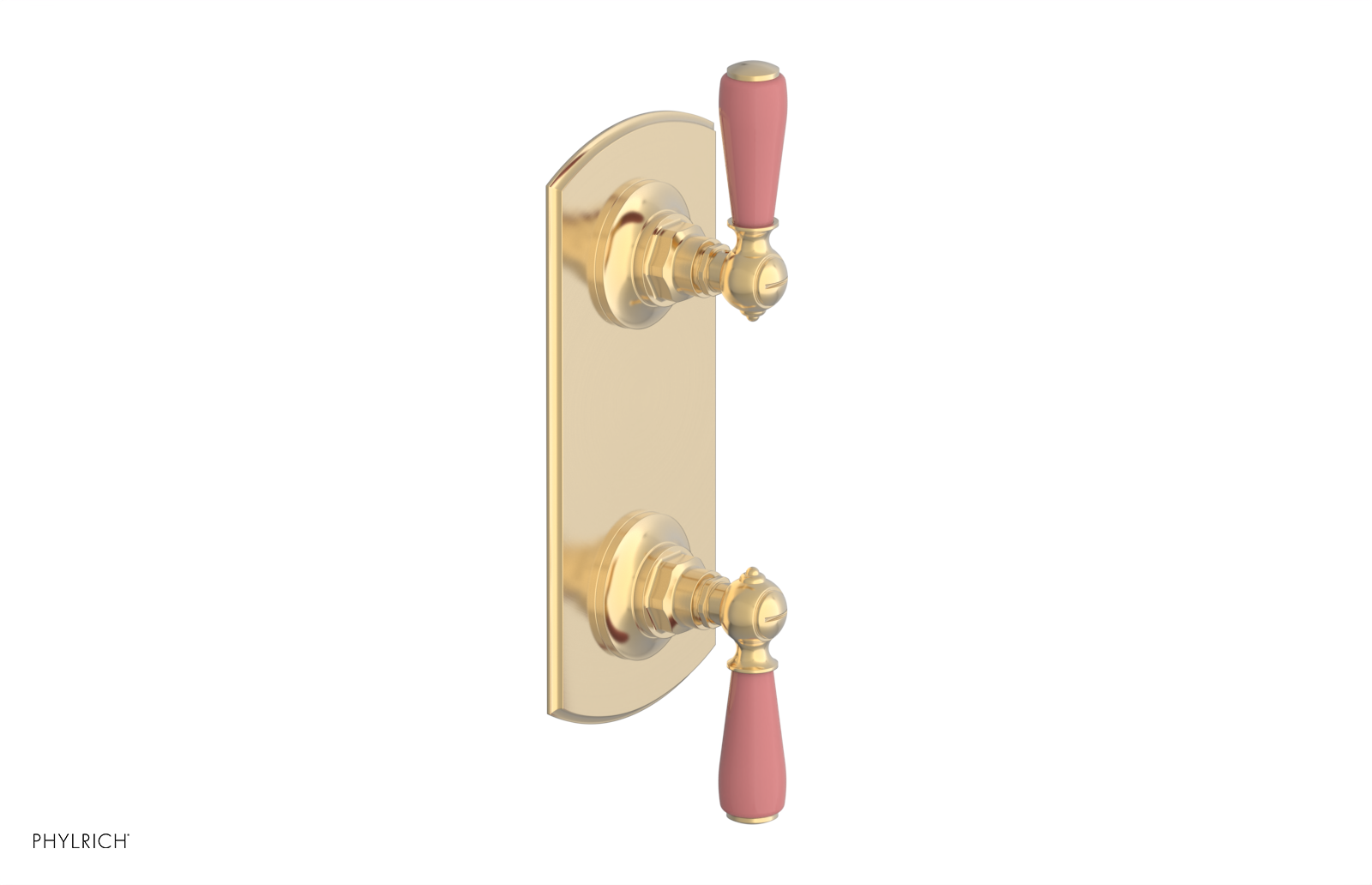 Jamestown Thermostatic Shower Valve with Volume Control & Diverter - Pink Accented Bathroom Fixture for Modern Home Renovation