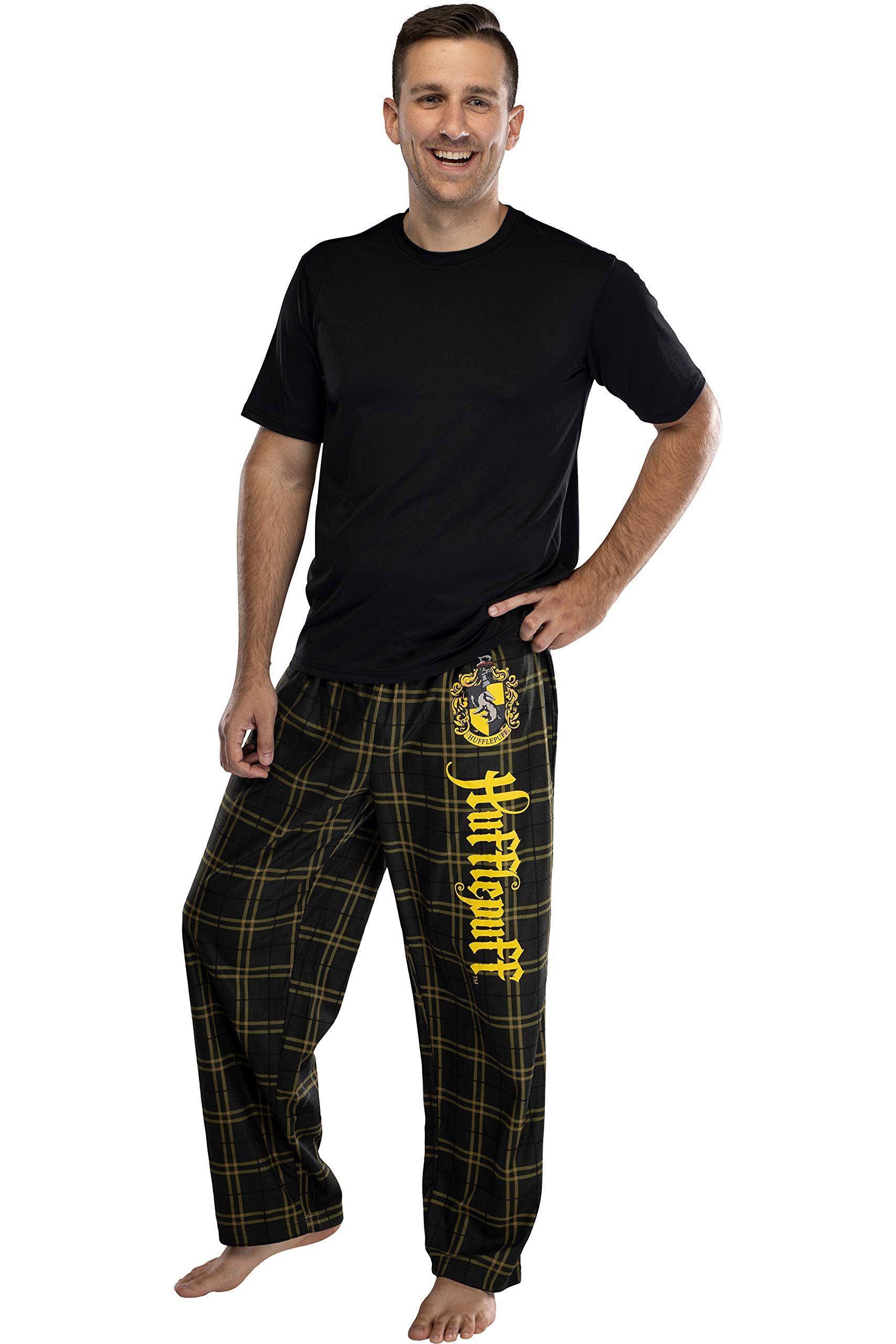 Harry Potter House Crest Plaid Pajama Pants for Adults - Gryffindor, Ravenclaw, Slytherin & Hufflepuff Styles | Cozy Lounge Wear for Movie Nights & Harry Potter Themed Parties