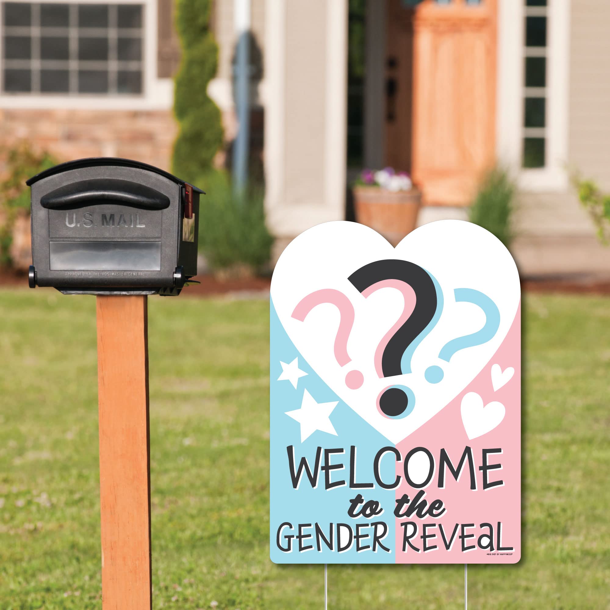 Big Dot of Happiness Baby Gender Reveal Party Decorations - Team Boy or Girl Welcome Yard Sign for Gender Reveal Parties, Baby Showers & Nursery Decor