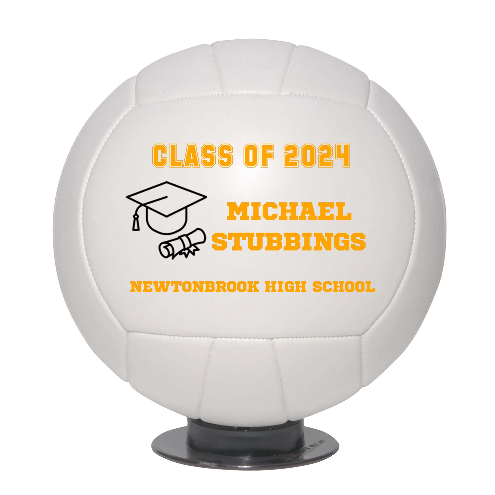Personalized Custom 2025 Graduation Volleyball Gift - High School Graduation Class of 2025 - Perfect Graduation Gift for Boys & Girls - Great for Senior Night, Team Celebrations & Graduation Parties