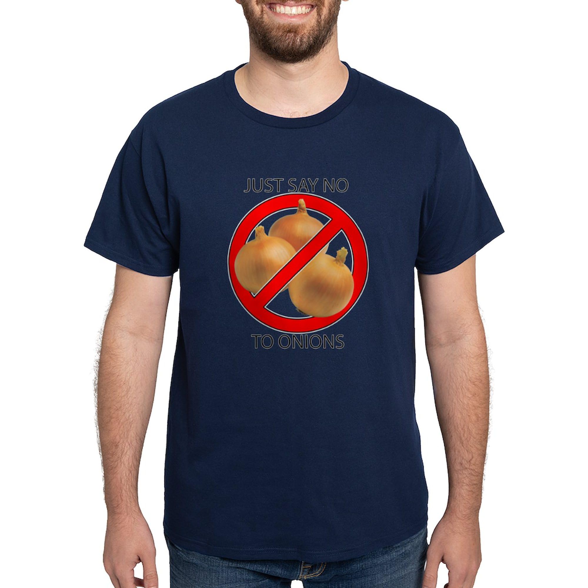 Just Say No to Onions Men's Dark T-Shirt - 100% Cotton Classic Graphic Tee for Anti-Onion Lovers - Perfect for Casual Wear, Gifts & Funny Outfits