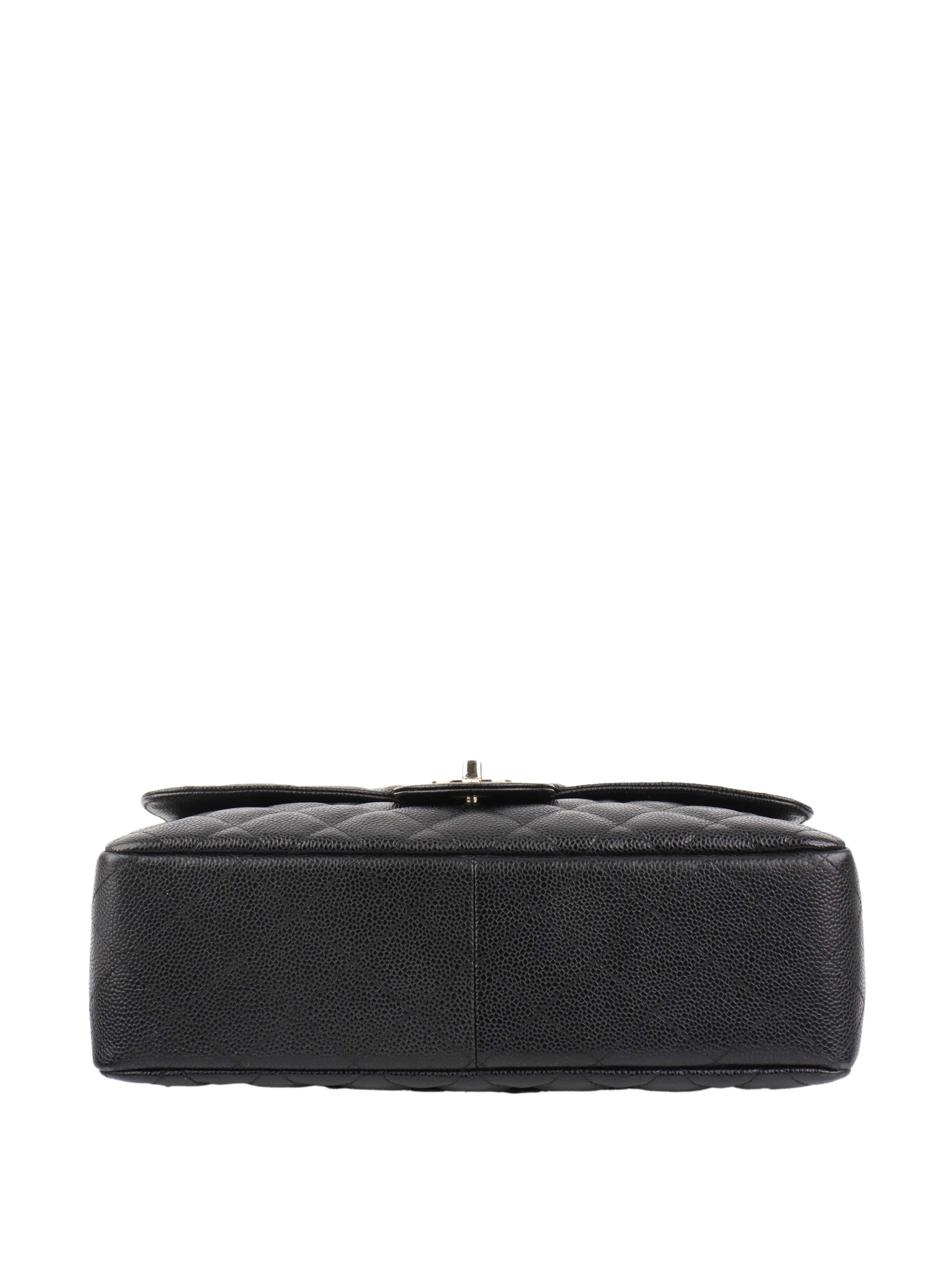 Authentic Chanel Black Jumbo Classic Flap Bag in Caviar Leather - Luxury Designer Handbag for Women, Perfect for Parties, Work & Everyday Use