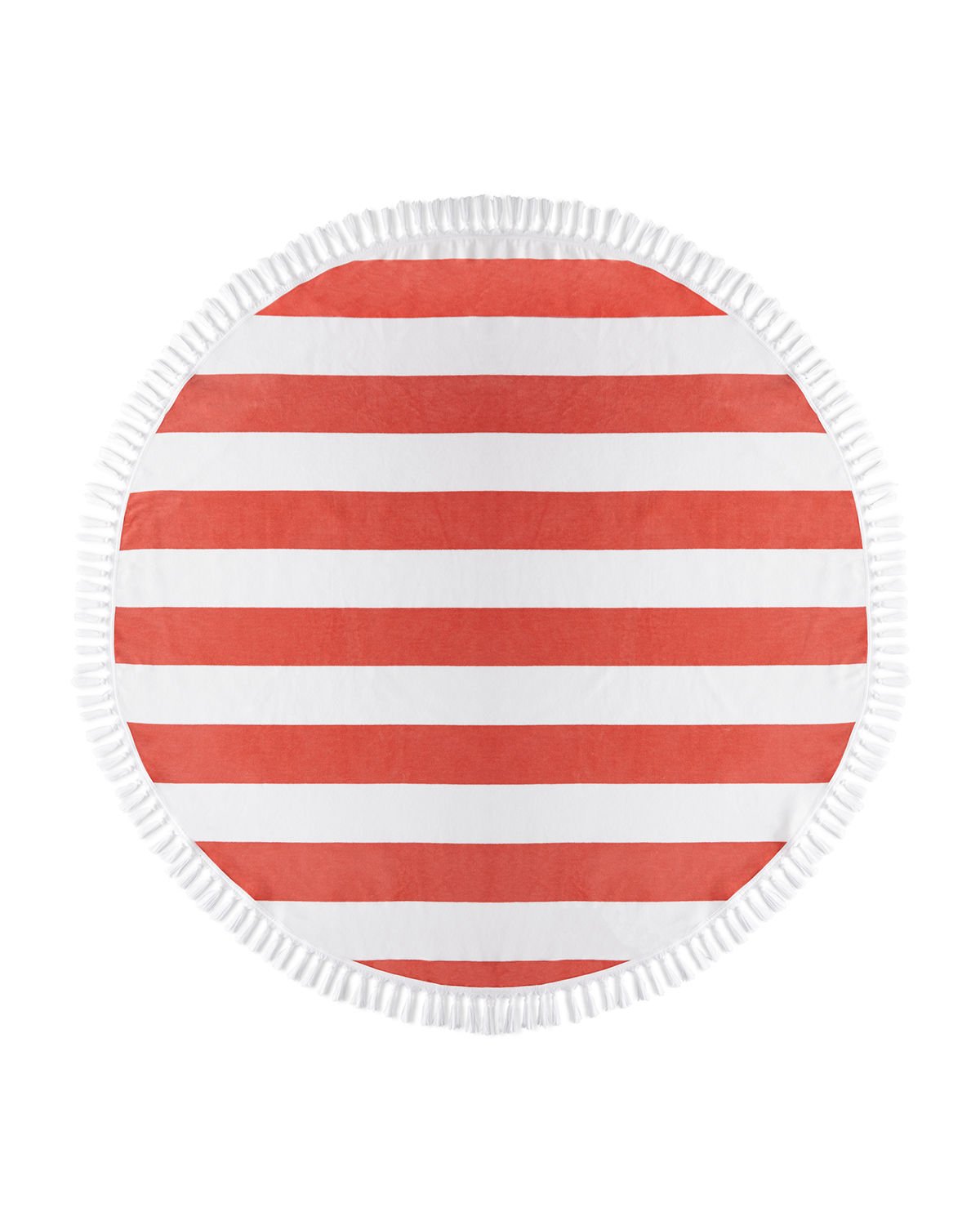 Premium Cabana Round Beach Towel - Soft & Absorbent Poppy Coral Bath Towel for Pool, Beach, Yoga & Outdoor Activities