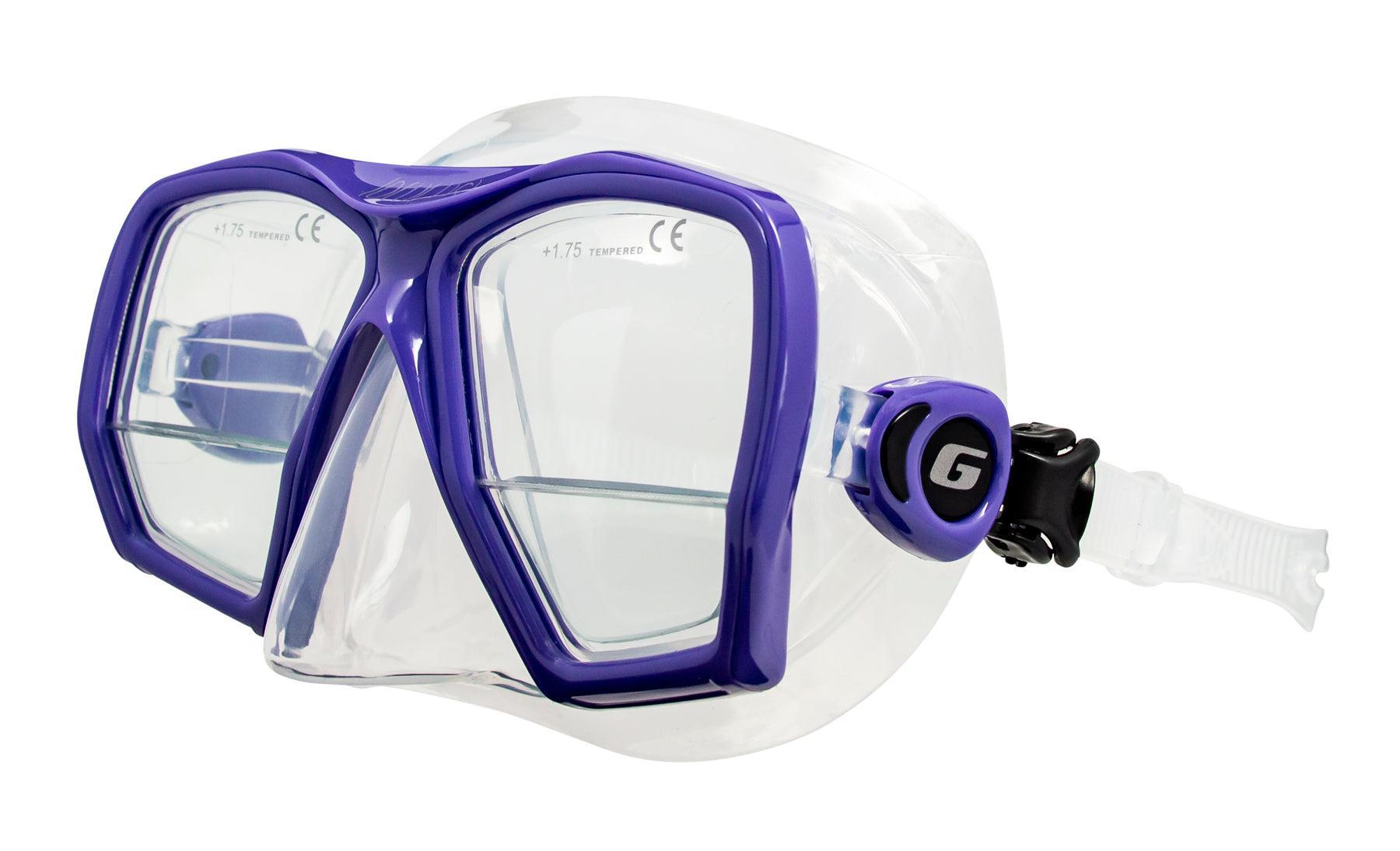 Genesis Oculus Mask - Prescription Scuba Diving Mask with +175 Reader Lenses for Underwater Vision Correction | Perfect for Snorkeling, Spearfishing & Swimming