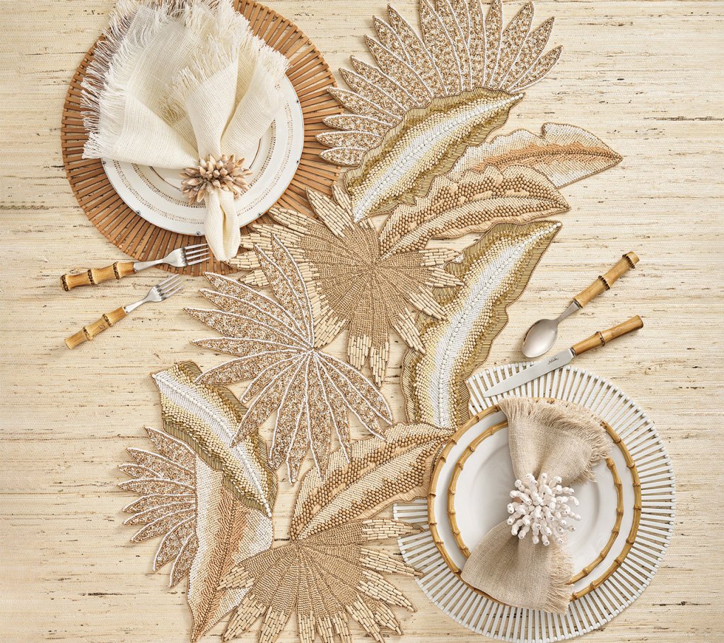 Premium Java Runner Rugs in Natural, Gold & Silver - Soft Non-Slip Kitchen & Dining Room Floor Mat for Home Decor