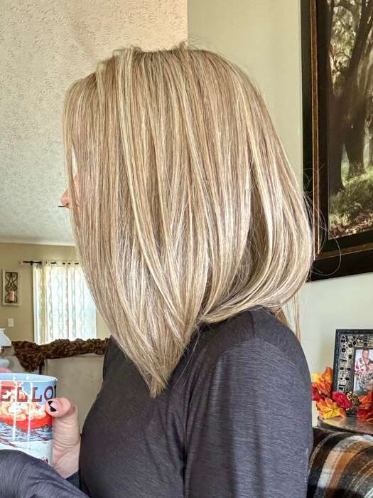 HF Synthetic Lace Front Wig with Mono Part - Natural Looking Straight Hair for Women | Perfect for Cosplay, Daily Wear & Special Occasions