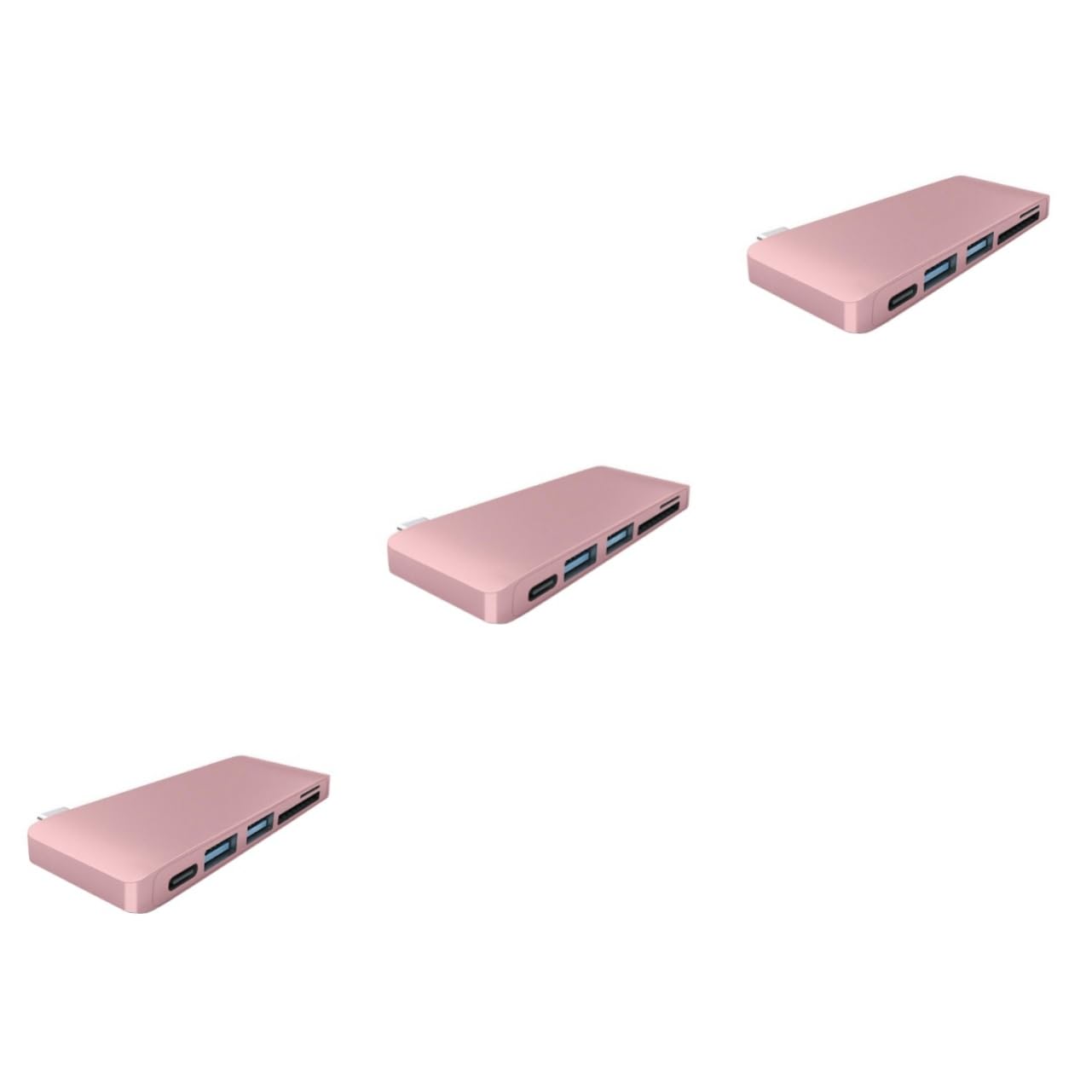 OSALADI 3-Port USB 3.0 Hub with SD Card Reader - High-Speed 5Gbps Data Transfer, Portable Multi-Port Adapter for Laptop, PC, MacBook - Perfect for Office, Travel & Home Use