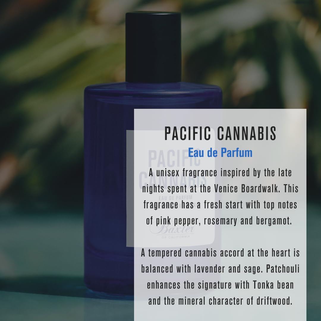 Baxter of California Pacific Cannabis Eau de Parfum for Men - Woody Aromatic Cologne | Perfect Holiday Gift & Everyday Signature Scent for Work & Date Nights
