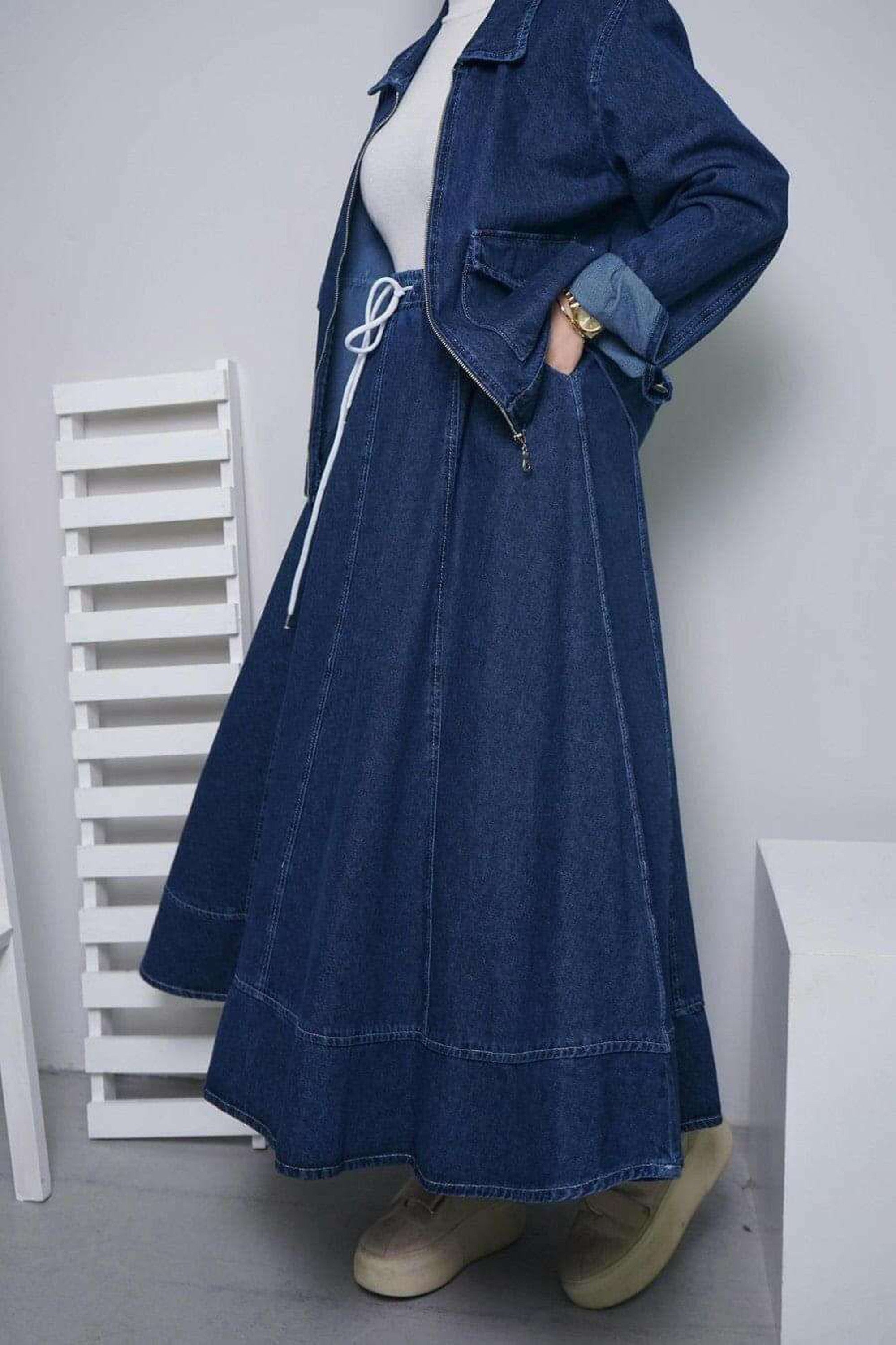 Lilly Denim Skirt Set - Women's Stylish 2-Piece Outfit with Comfortable Fit | Perfect for Casual Wear, Date Nights & Summer Fashion