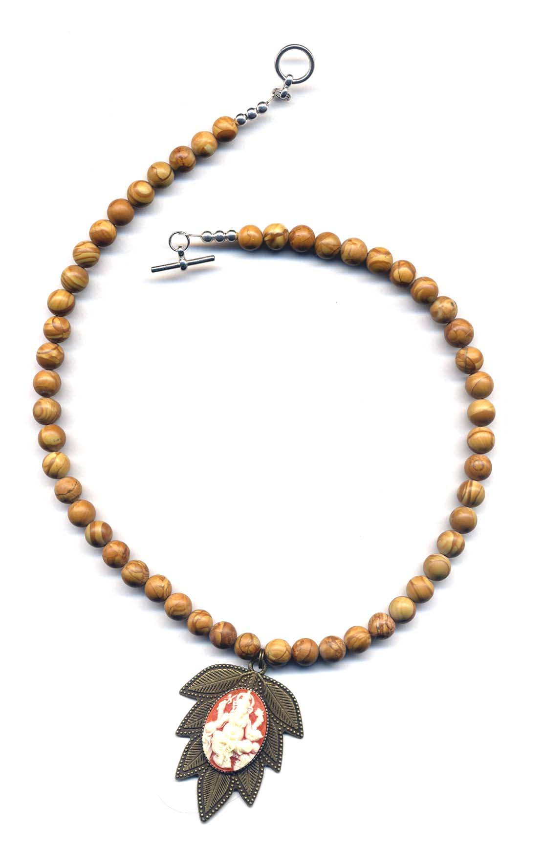 Handmade Big Ganesha Pendant Necklace - Authentic Tibetan Sand Jasper Stone, Nepal Ethnic Jewelry for Spiritual Protection & Good Luck | Perfect for Meditation, Yoga & Festival Gifts