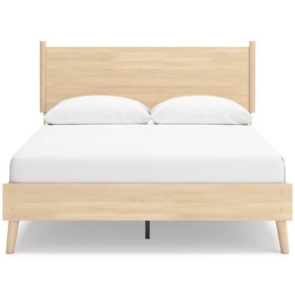 Cabinella Queen Size Platform Bed Frame with 2 Nightstands - Modern Wooden Bedroom Set for Small Spaces & Guest Rooms
