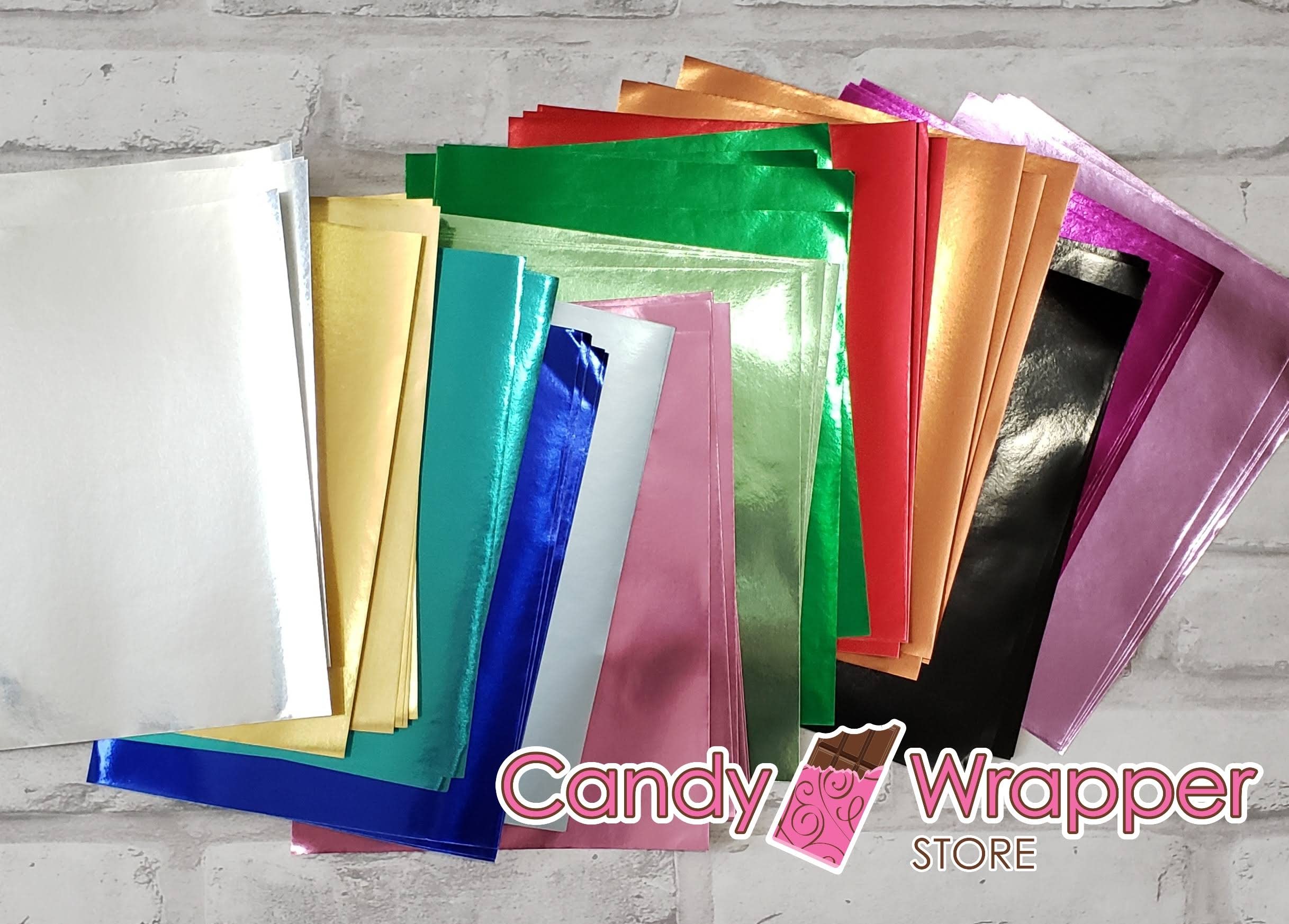 Premium Rose Gold Candy Bar Foil Wrappers for Chocolate Bars - Ideal for Candy Packaging, Gift Wrapping, and Party Favors