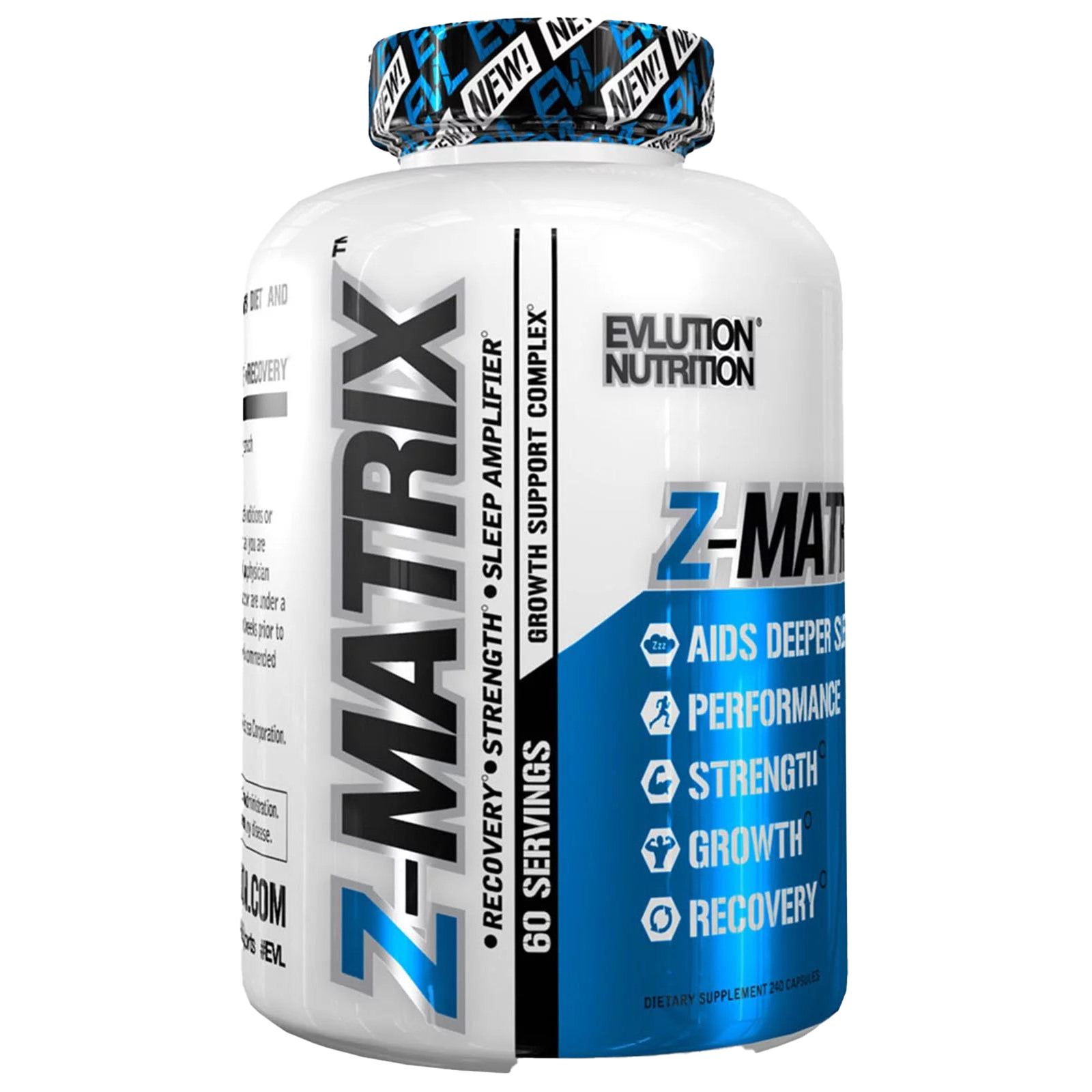 EVLution Nutrition Z Matrix Sleep Aid Supplement - 240 Capsules for Better Sleep & Relaxation - Supports Deep Sleep & Stress Relief - Perfect for Nighttime Use & Travel