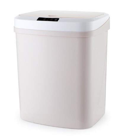 Smart Automatic Induction Trash Can - 15L Khaki, Battery Powered Touchless Waste Bin for Kitchen, Bathroom & Office, Hands-Free Motion Sensor Garbage Bin with Kick Pedal, Eco-Friendly Home & Outdoor Use