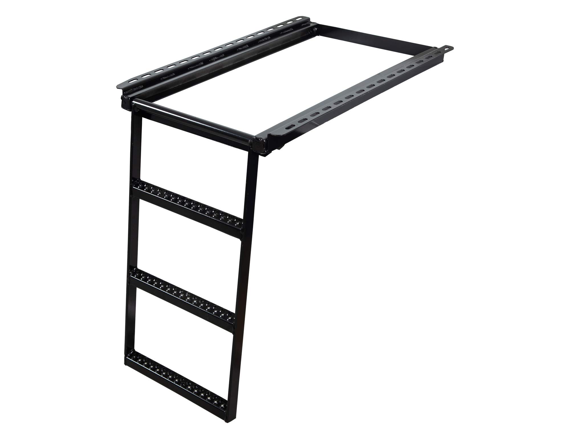 Buyers Products 5233000 Black 3-Rung Retractable Truck Step - Heavy Duty Pull Out Ladder for Pickup Trucks & SUVs | Easy Access to Truck Bed & Roof Rack | Durable Aluminum Construction