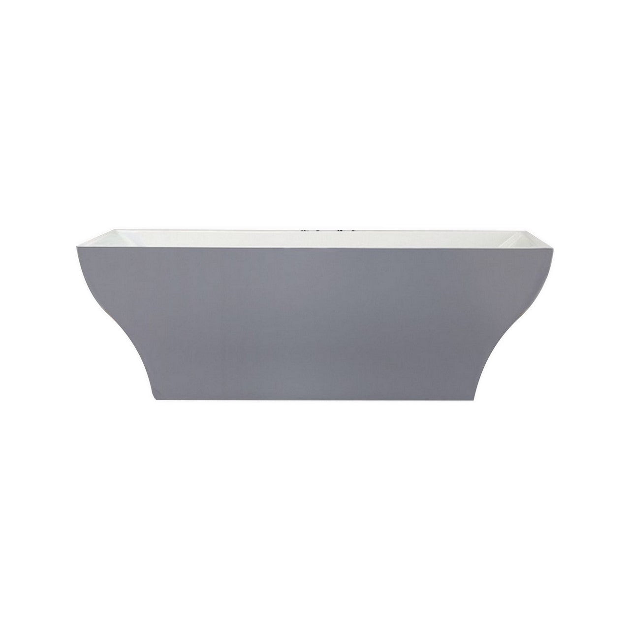 Volta 71 Composite Acrylic Freestanding Bathtub - Modern Soaking Tub for Luxury Bathroom & Spa Relaxation