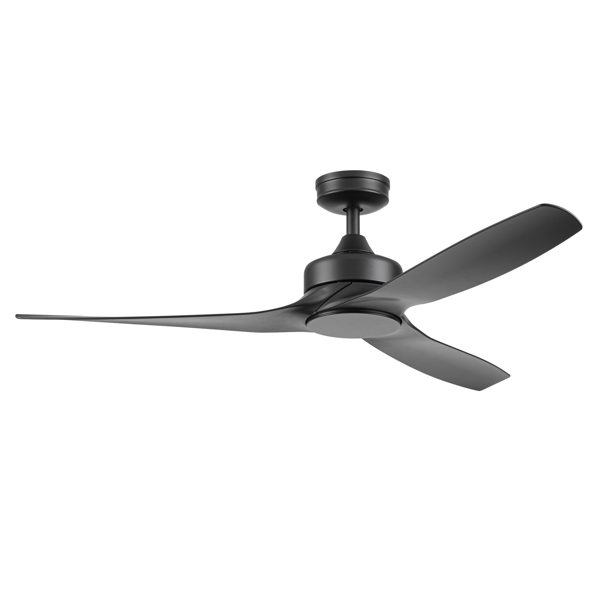 52 Inch Honeywell Lynton Matte Black Ceiling Fan - No Light, Remote Control Included - Perfect for Living Room, Bedroom, and Outdoor Patio Cooling