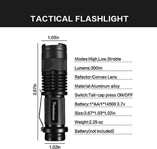 MODOAO Mini LED Flashlight with Green/Red/Blue Light - 3 Modes for Camping, Hiking, Night Vision, Fishing & Cycling - Compact & Bright for Outdoor Adventures, Emergency Kits & Nighttime Activities (Red)