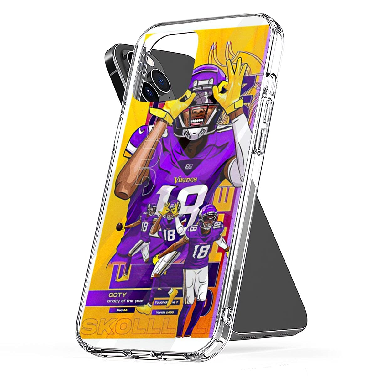 Shockproof Waterproof Phone Case for iPhone XR - Justin Jefferson Accessories - Durable Scratch-Resistant Cover for Sports, Outdoor & Daily Use