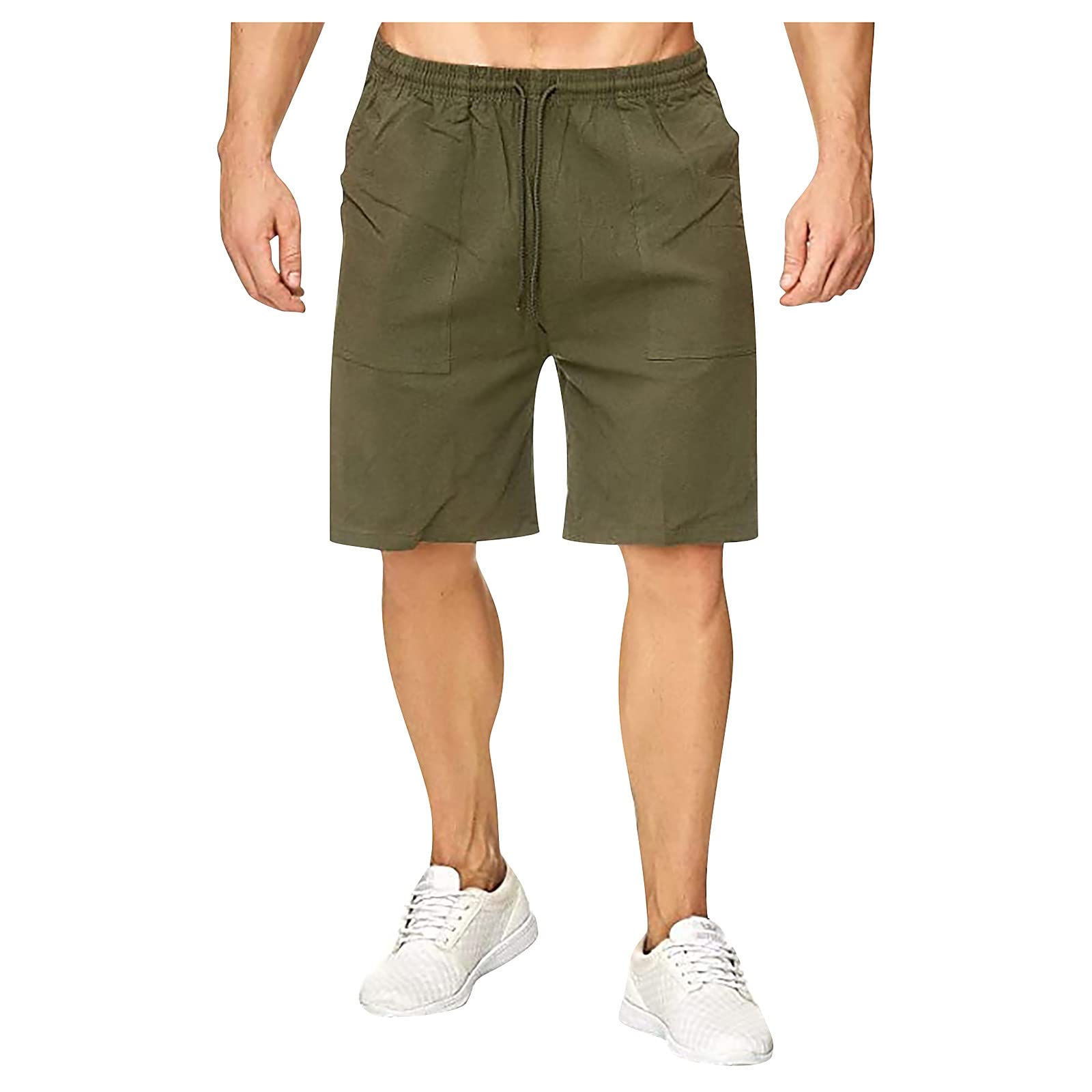 YKARITIANNA Men's Casual Summer Shorts - Elastic Waist with Drawstring, Big Pockets & Loose Fit - Perfect for Beach, Swimming, Gym & Outdoor Activities
