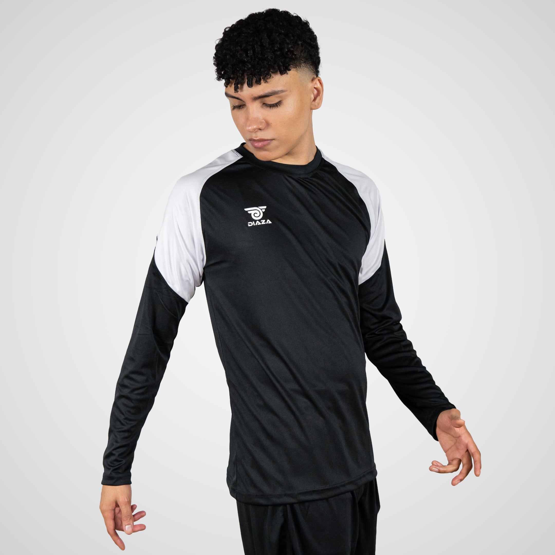 Long Sleeve Training Shirt for Men - Navy & Black Workout Top - Gym, Running & Fitness Apparel