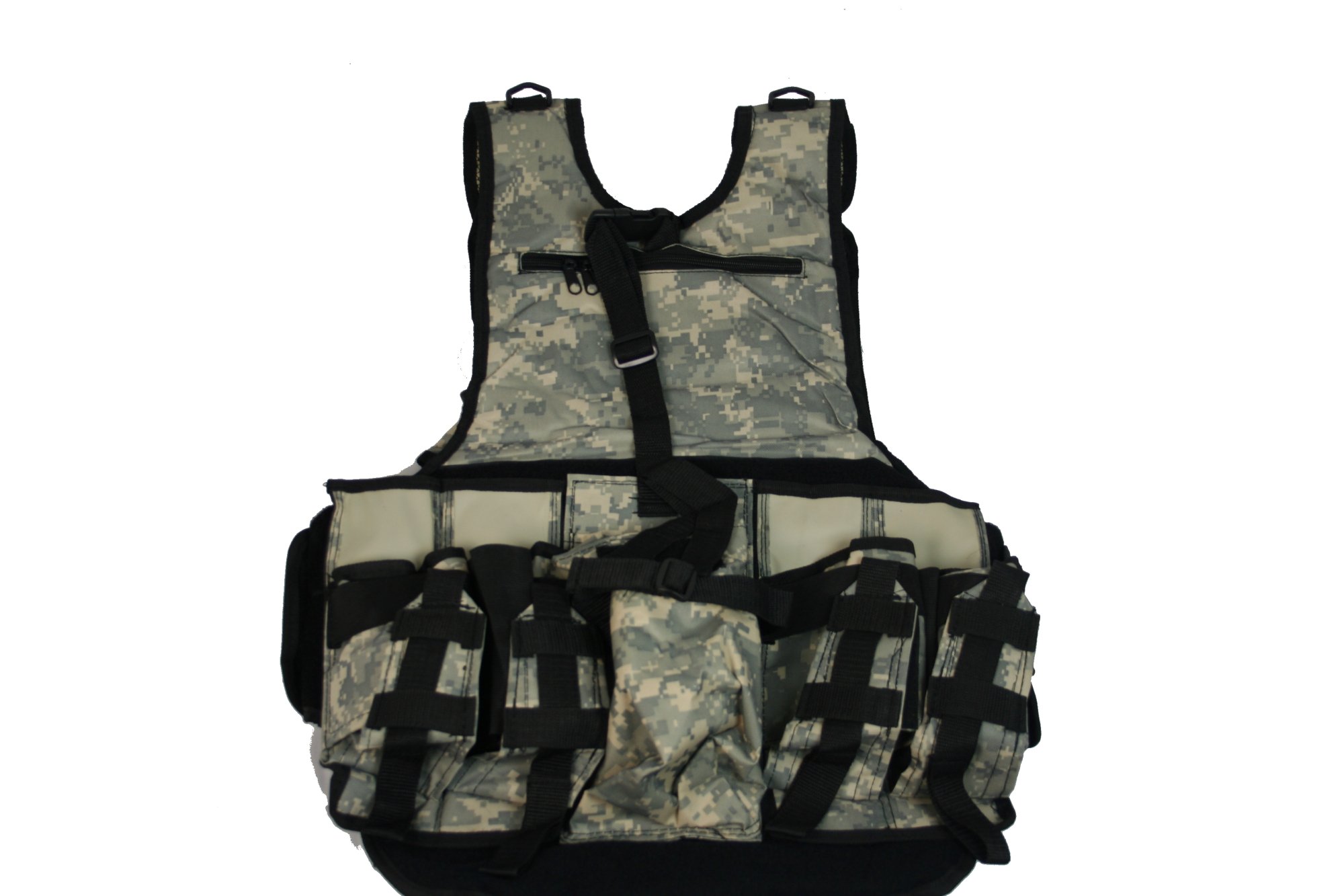 GXG Deluxe Tactical Paintball Vest (ACU) - Lightweight Adjustable Military Style Chest Rig for Airsoft & Outdoor Games | Perfect for Paintball, Airsoft, and Tactical Training