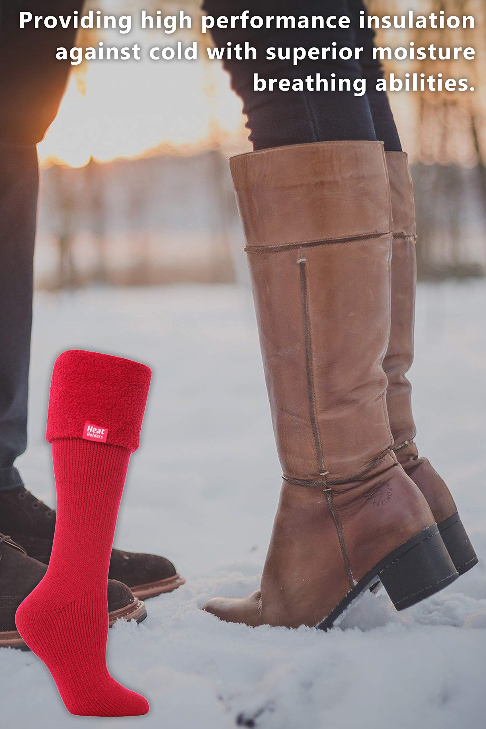 Heat Holders Women's Thermal Wellington Boot Socks - Extra Warm Winter Socks for Rubber Boots (US Sizes 5-9) | Perfect for Snow, Rain & Outdoor Activities
