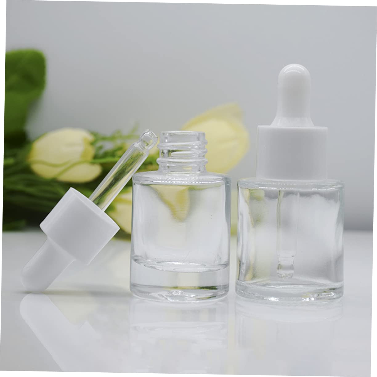 6-Piece Refillable Glass Lotion Bottles with Eye Droppers - Essential Oil Vials, Perfume Dropper Bottles for Travel, DIY & Aromatherapy - Perfect for Skincare, Home Spa & On-the-Go Use