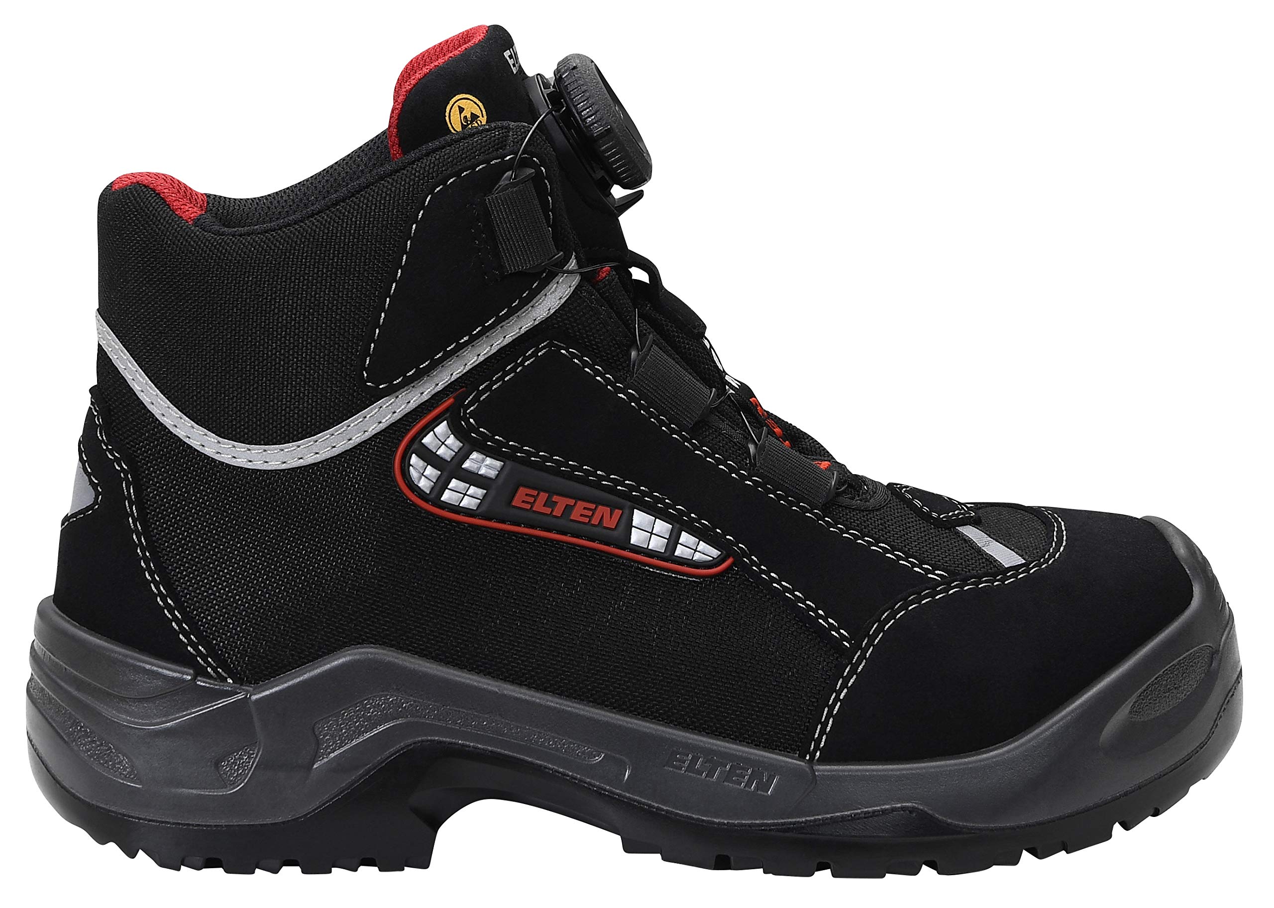 ELTEN Men's Sander Boa ESD S3 Safety Shoes - Slip-Resistant Work Boots for Construction, Warehouse & Industrial Use