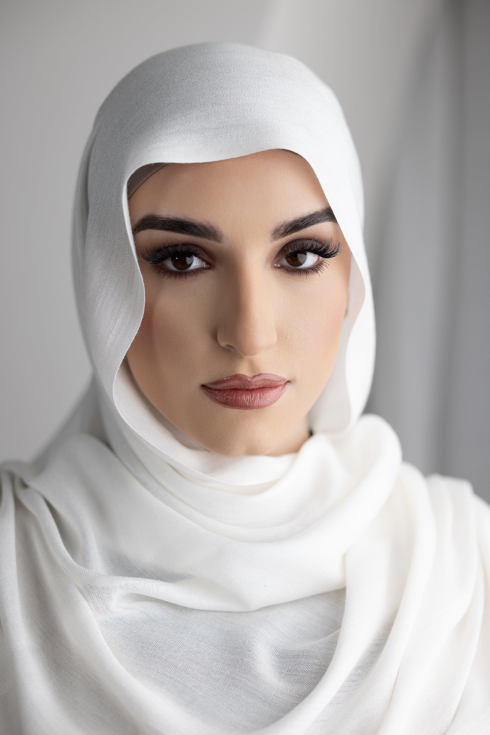 Soft Cotton Tassel-Free Shawl Wrap - Ivory, Cream & Snow White Shades | Perfect for Yoga, Beach Cover-Up & Evening Outfits