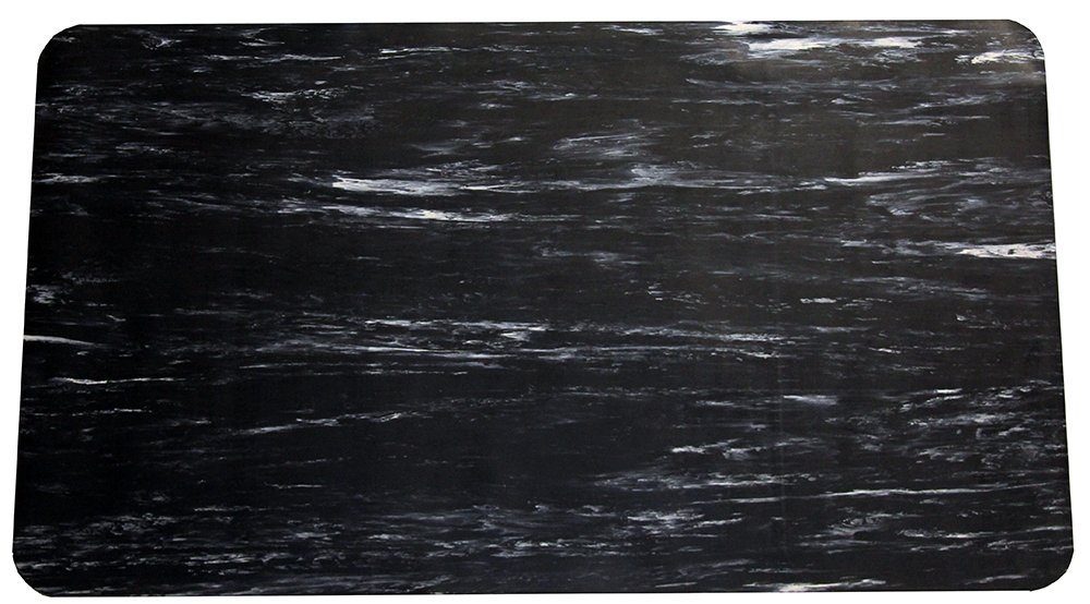Premium Anti-Fatigue Floor Mat - 3'x5' Durable Grand-Stand Vinyl Mat in Marble Black - Perfect for Kitchen, Office, Standing Desk & Workstations - Ergonomic Comfort for Long Hours Standing