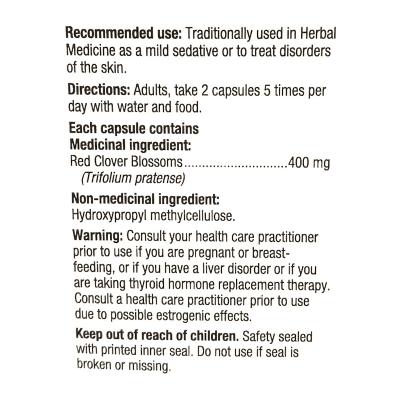 Nature's Way Red Clover 100 Capsules - Herbal Supplement for Women's Health & Hormone Balance - Supports Menopause, PMS & Skin Health