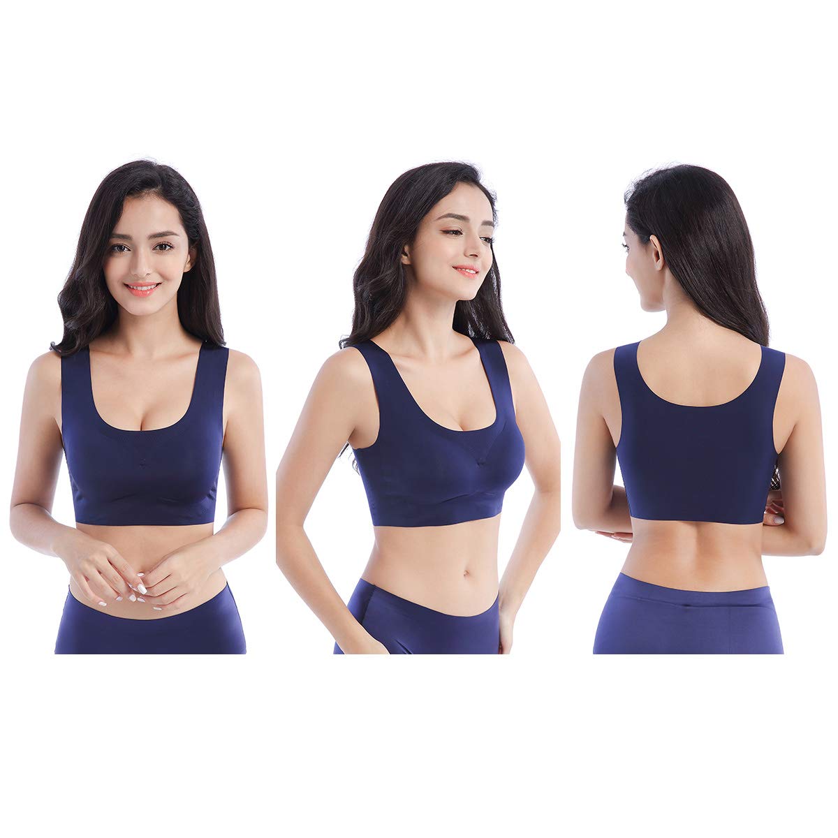 FEOYA Women's Seamless Sports Bras - Wireless Comfort Yoga Bras for Workout, Running & Sleep | Soft Support for Daily Wear & Lounge
