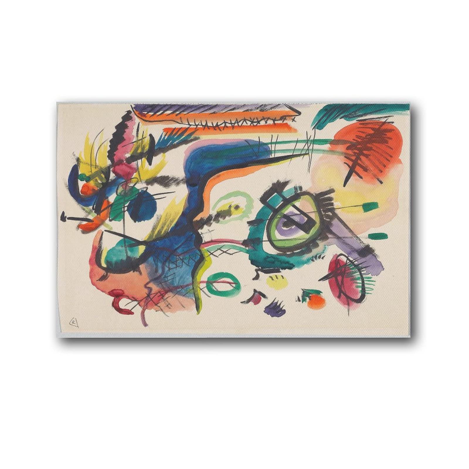 Wassily Kandinsky Draft for Composition VII - Abstract Expressionism Art Poster, Canvas Wall Art for Living Room & Bedroom Decor - 12x18 inches (30x45cm) - Perfect for Modern Home, Office & Gallery Display