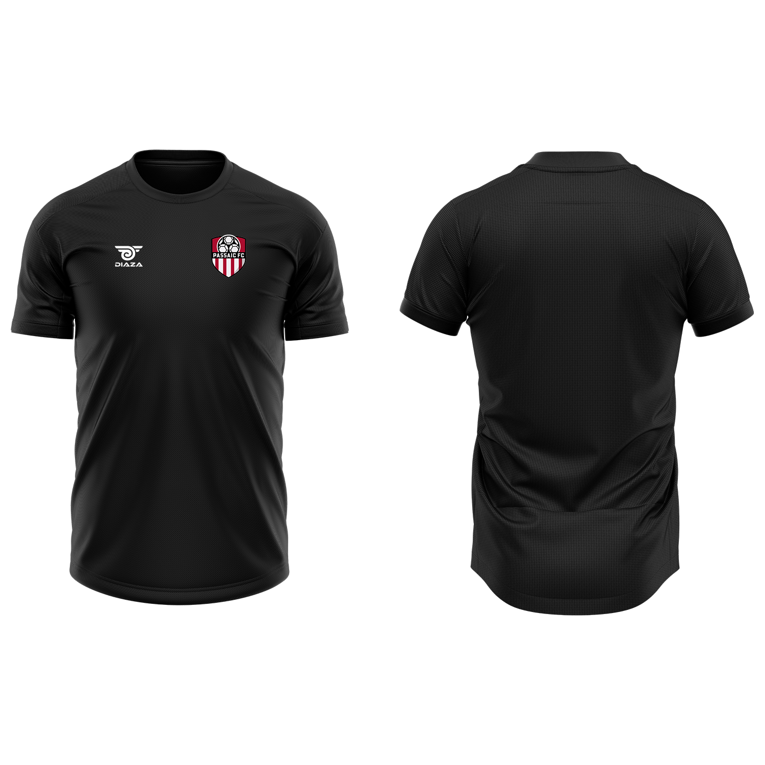 Passaic FC Dipro Performance Soccer Jersey - Black - Breathable & Lightweight for Training & Matches