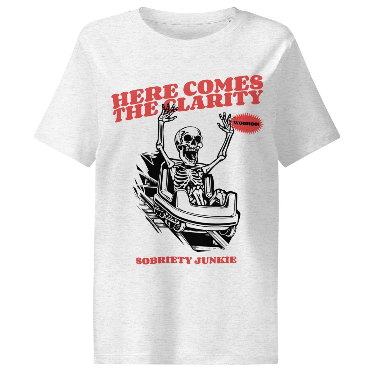 Organic Sobriety Junkie Women's Tee - Comfortable Cotton T-Shirt for Recovery & Sober Living - Perfect for AA Meetings, 12-Step Programs & Sober Community Events