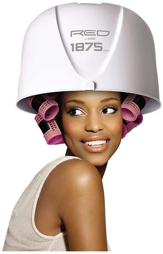 RED BY KISS 1875 Watt Professional Hood Hair Dryer for Salon & Home Use - Fast Drying for All Hair Types