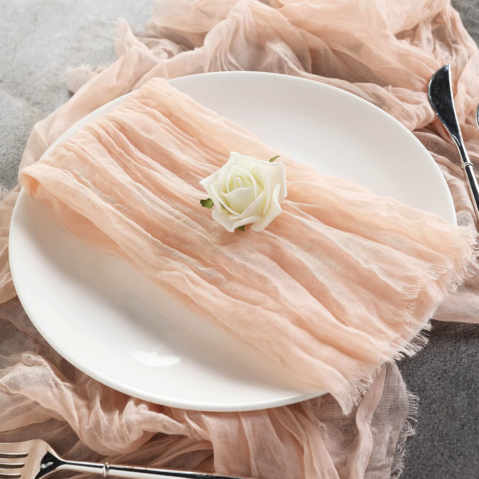 Premium 100% Cotton Cheesecloth Gauze Napkins - Wrinkled Oversized 24