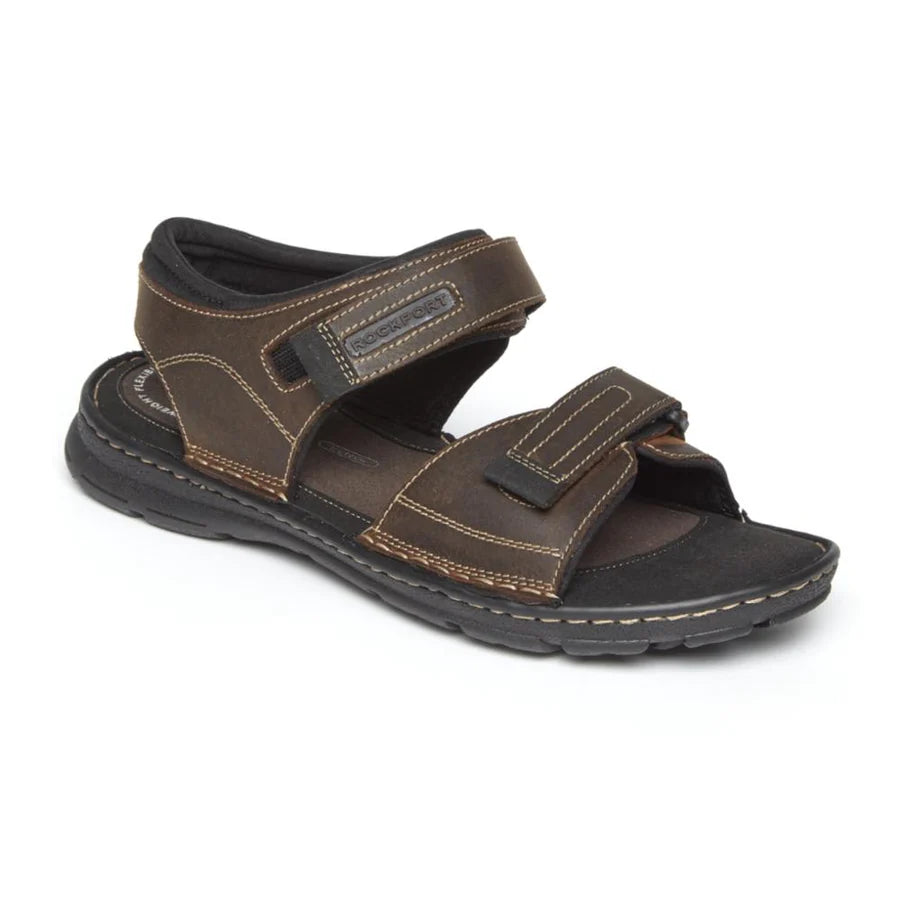 Rockport Darwyn Brown Men's Casual Shoes - Comfortable & Stylish Leather Loafers for Work, Travel & Everyday Wear