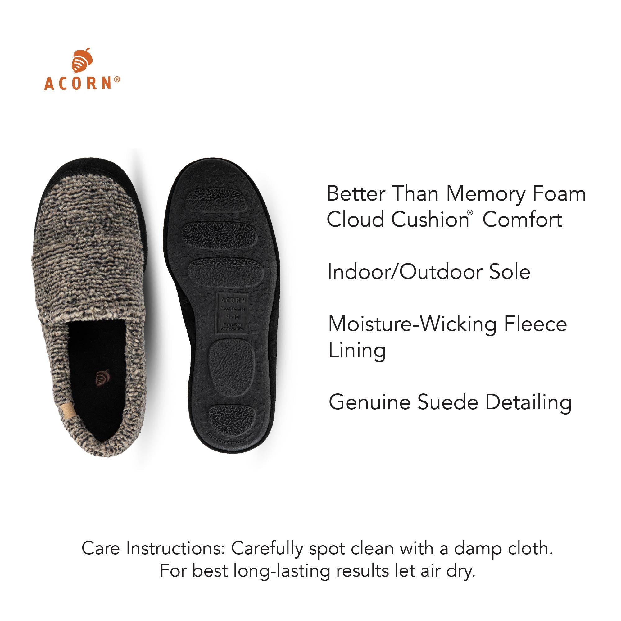 Men's Classic Moccasin Slippers - Soft Indoor/Outdoor House Shoes for Comfort & Style - Perfect for Home, Travel & Relaxation