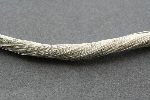 Elegant Japanese Silk Strand Necklace in Silver - Perfect for Weddings, Parties & Special Occasions