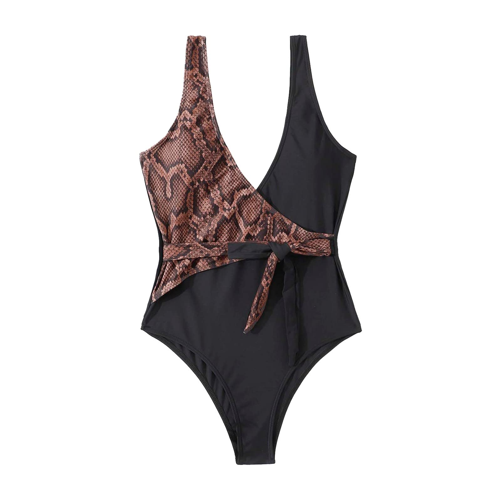 Sexy Women's One-Piece Swimsuits with Cutout Design, High Waisted Halter Front Tie Knot Bathing Suit - Perfect for Beach Vacation, Pool Party & Summer Getaways