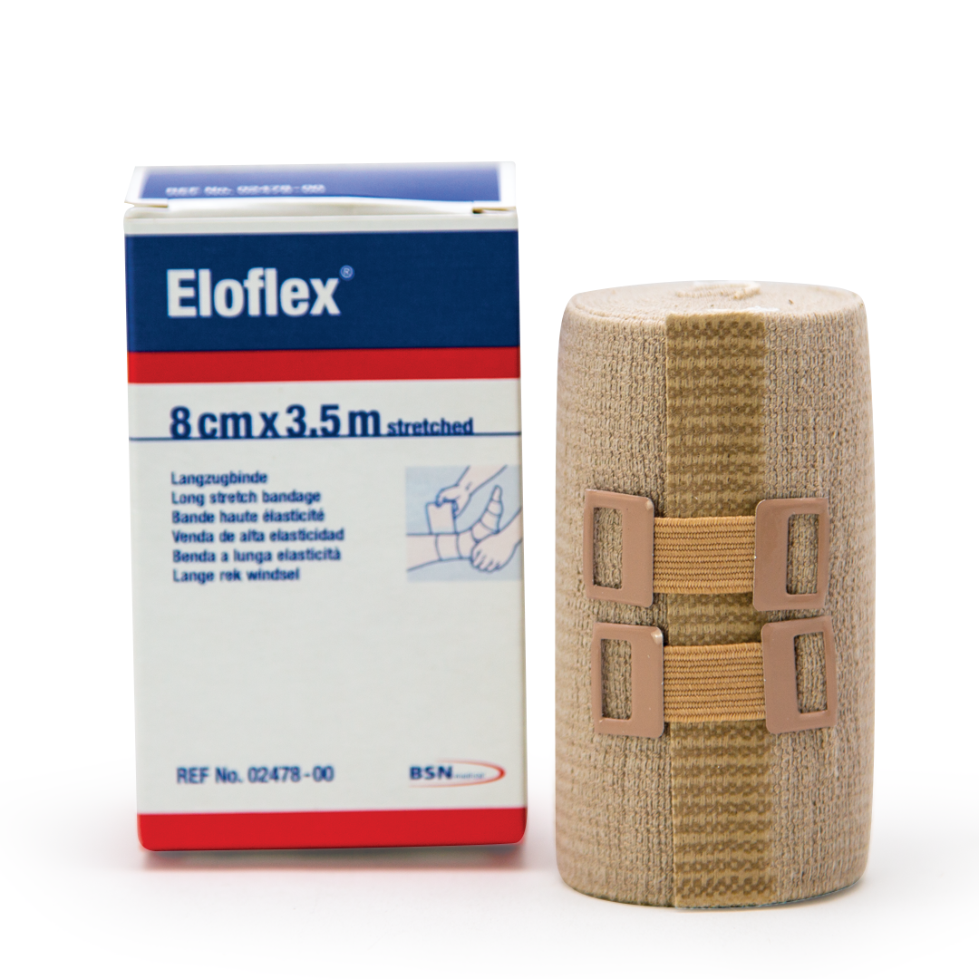 Eloflex Beige Elastic Band 8cm x 3.5m (Stretched) - Stretchy Fabric for Sewing, DIY Crafts & Upholstery Projects