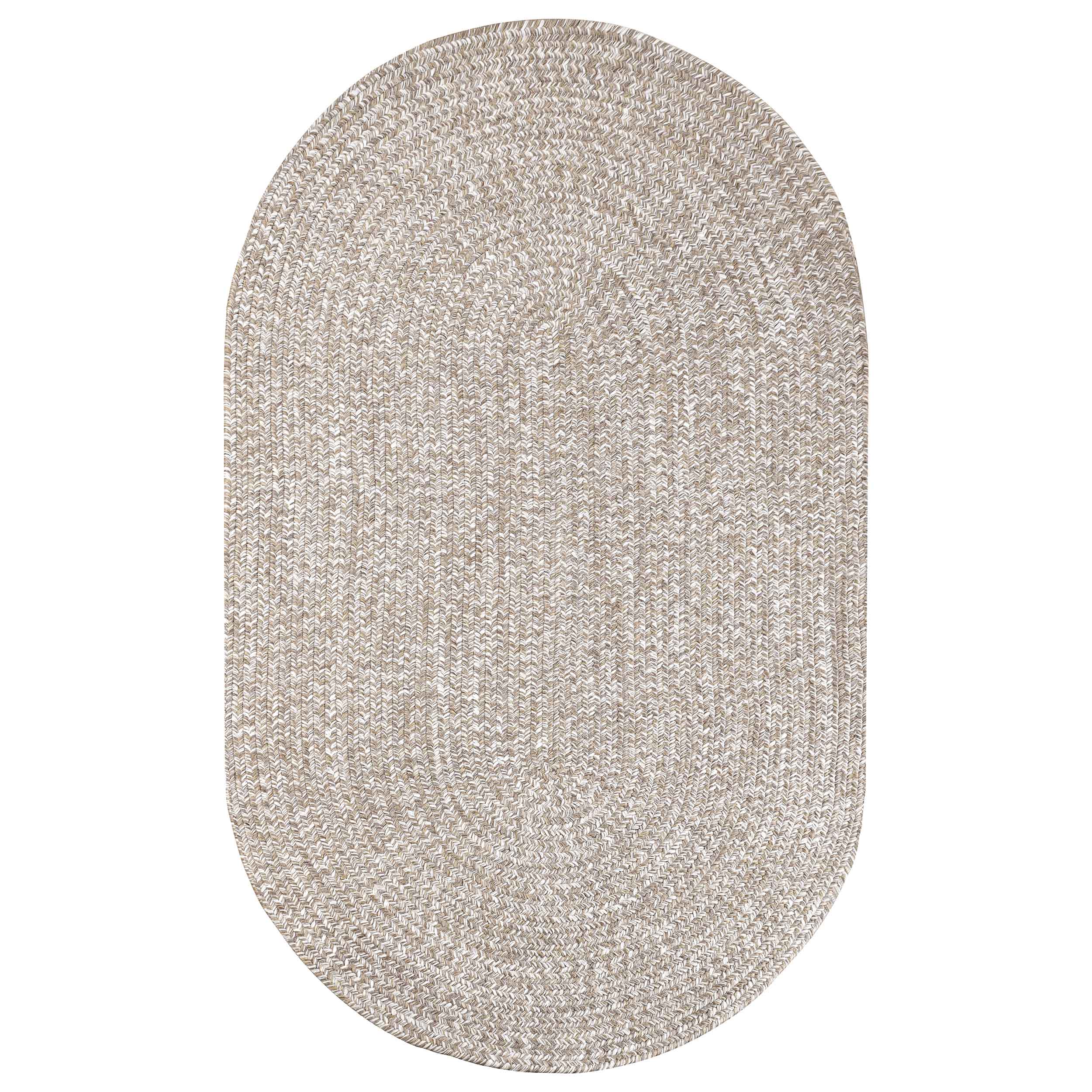 Reversible Braided Area Rug - Non-Slip Two Tone Indoor/Outdoor Rug for Living Room, Bedroom, Patio - Soft & Durable Home Decor