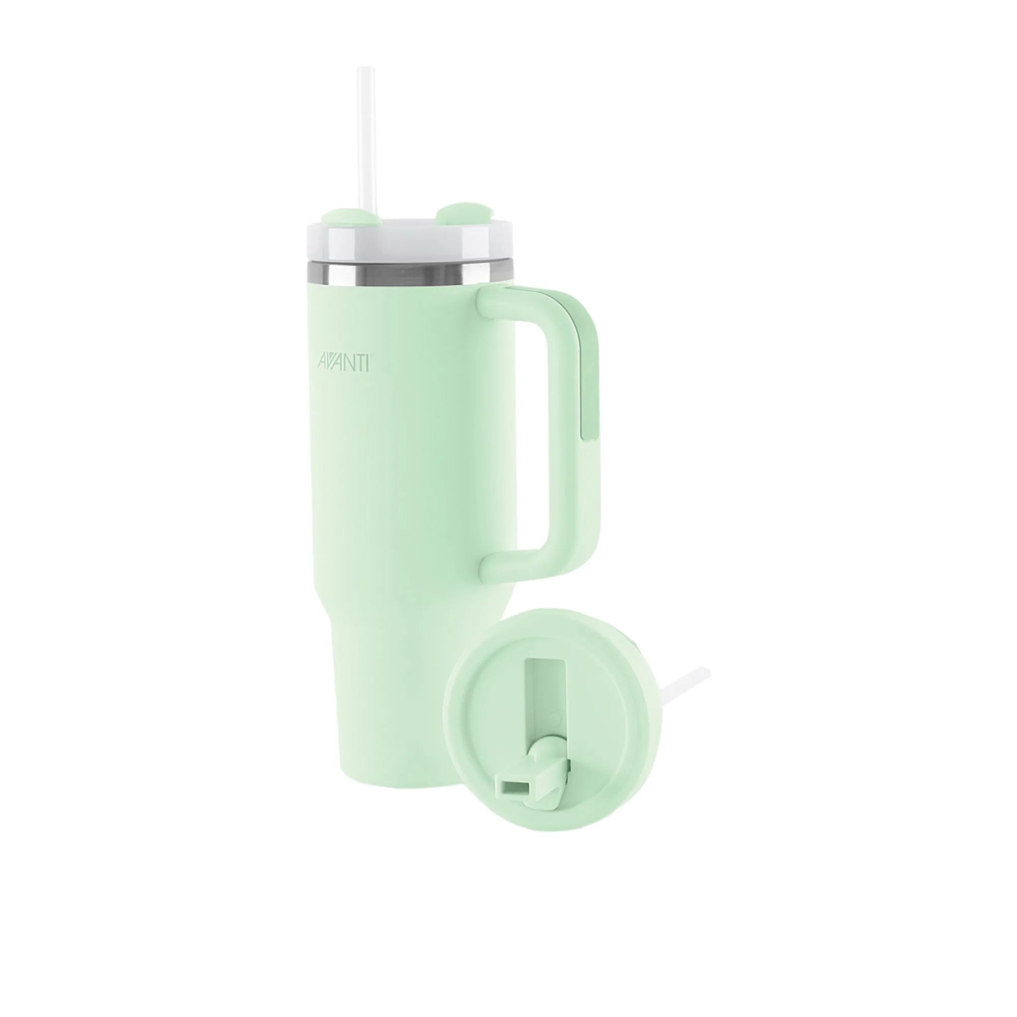 Avanti Hydroquench 1L Water Bottle with 2 Lids - Soft Mint Color | Leak Proof & BPA Free | Perfect for Gym, Hiking & Office Hydration