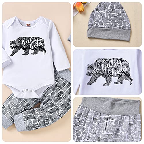 Newborn Baby Boy Clothes Set - Soft Cotton Bodysuit & Pants Outfit for Infants 0-3 Months | Perfect for Photoshoots, Daily Wear & Gift Giving