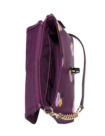 Coach Floral Applique Leather Crosstown Crossbody Bag for Women | Stylish & Compact Everyday Purse for Work, Travel & Shopping