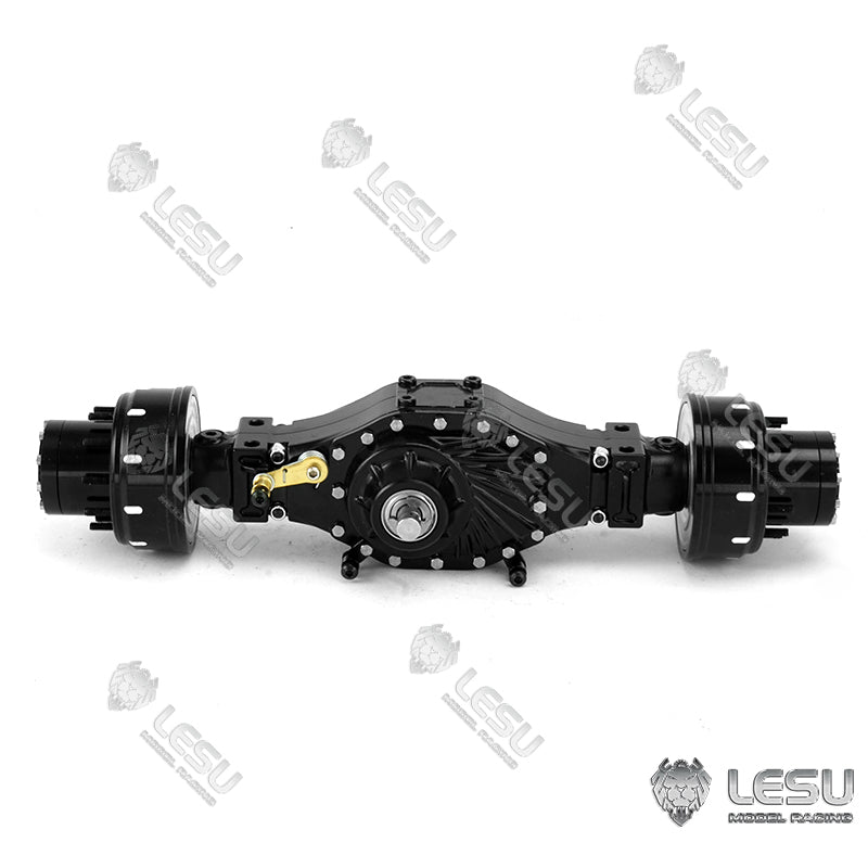 LESU 6x6 & 8x8 Metal Wheel Reduction Axles with Rubber Tires - Compatible with 1/14 TAMIYA RC Tractor Truck & Dumper - Heavy Duty Off-Road Crawler Parts for Construction & Mining Simulation