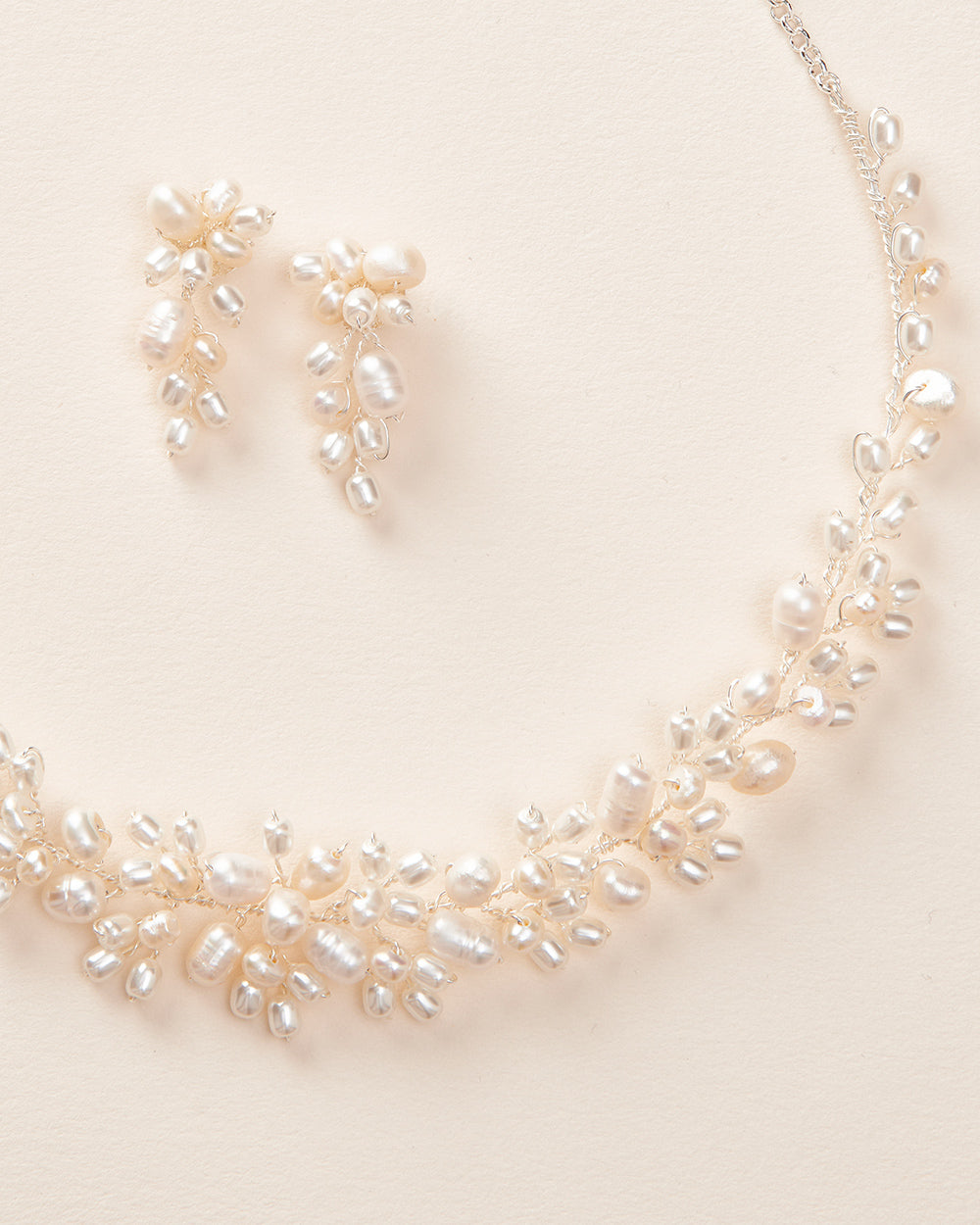 Elegant Freshwater Pearl Jewelry Set - Necklace, Earrings & Bracelet for Women | Perfect for Weddings, Parties & Special Occasions