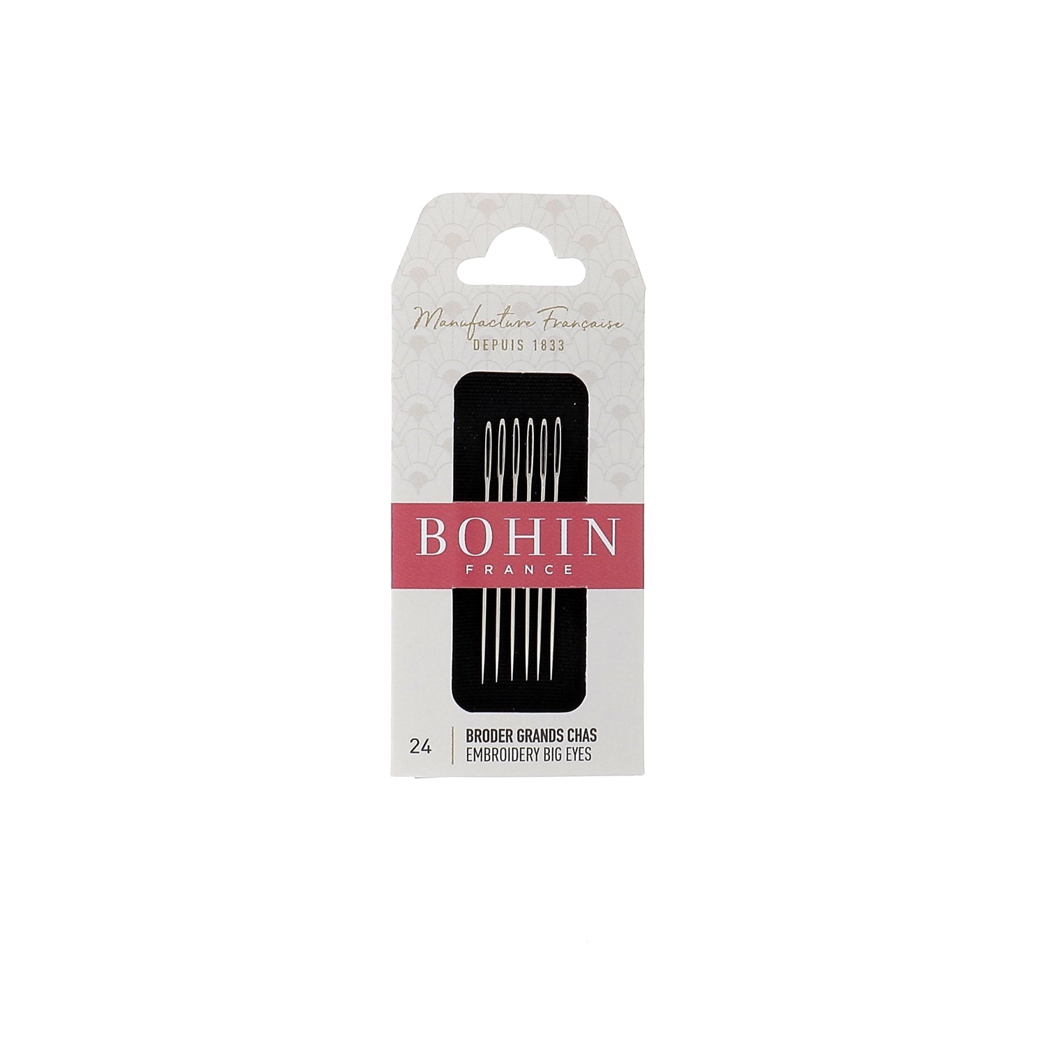 Bohin Chenille Hand Sewing Needles with Double Eyelet - Perfect for Embroidery, Quilting & Fabric Crafts | Premium French Needles for DIY & Professional Sewing Projects